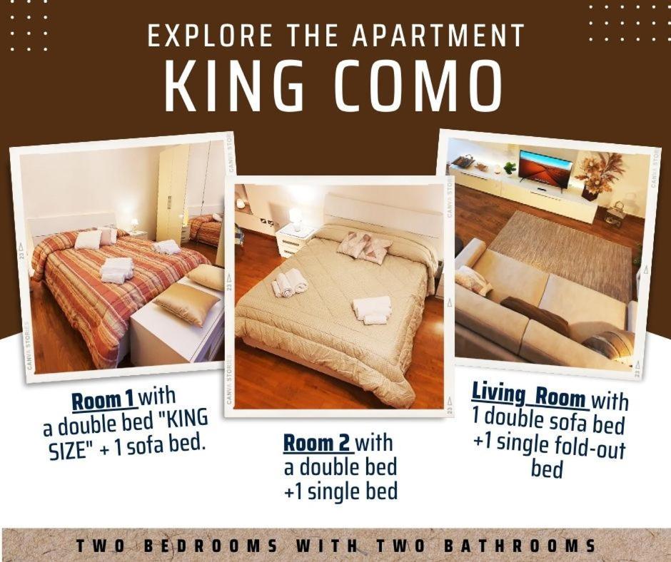 King Como Lake Center 9 Posti Letto- Grande Terrazza - 2 Bagni Privati 外观 照片