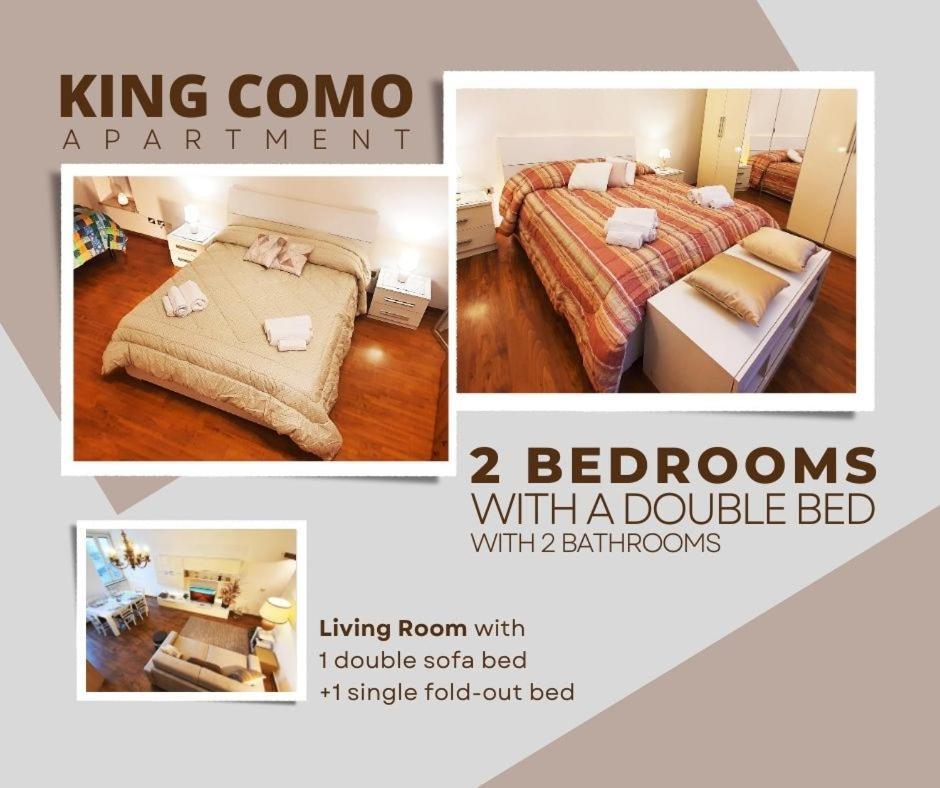 King Como Lake Center 9 Posti Letto- Grande Terrazza - 2 Bagni Privati 外观 照片